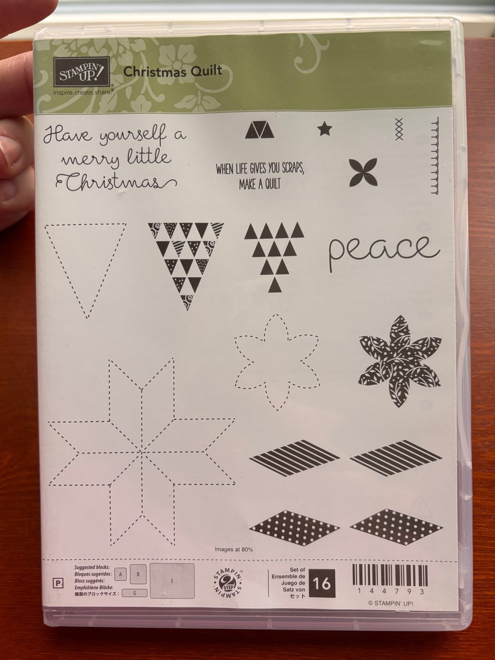 Stampin' Up! Christmas Quilt  Stamp Set Peace NEW